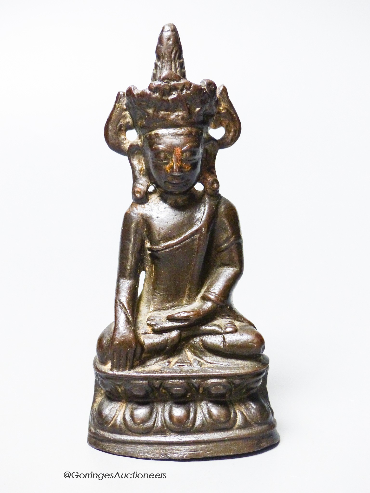 A Thai bronze seated Buddha, height 13cm